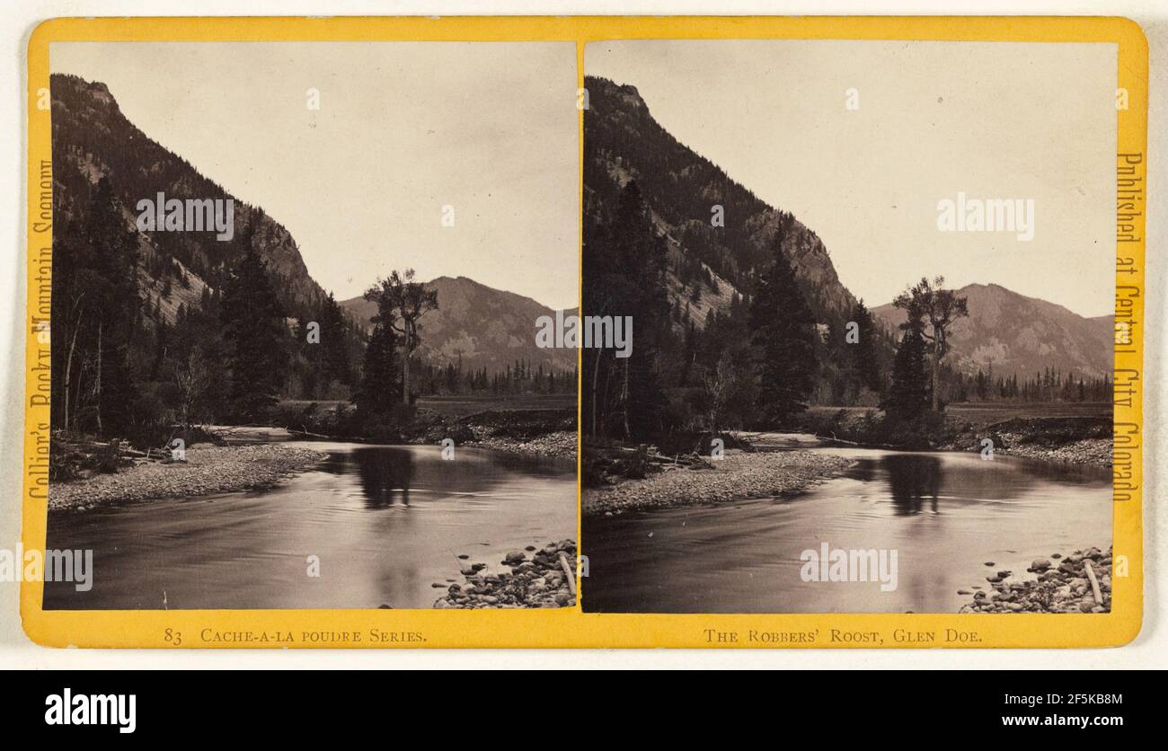 Der Roost Der Räuber, Glen Doe. Cache-a-la-Poudre, Colorado. Joseph Collier (Amerikaner, geboren Schottland, 1836 - 1910) Stockfoto