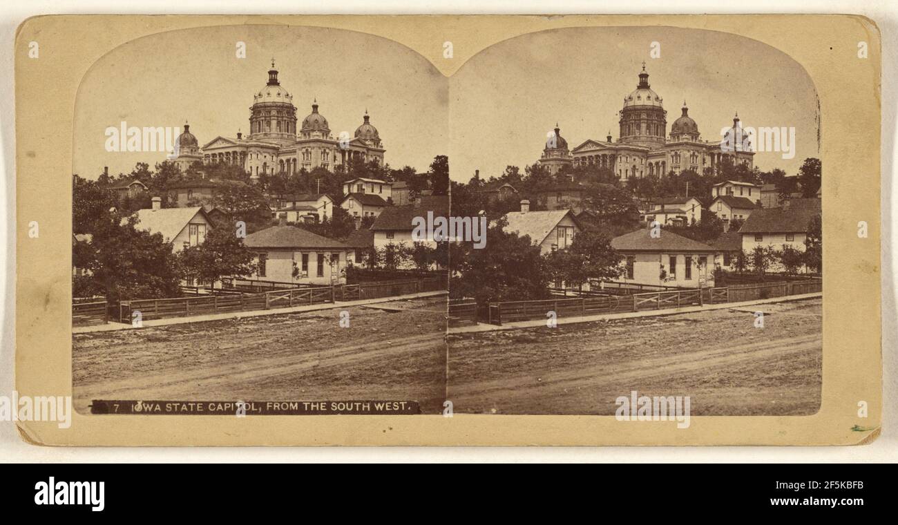 Iowa State Capitol, aus dem Südwesten.. Charles Bierstadt (Amerikaner, geb. Deutschland, 1819 - 1903) Stockfoto Iowa State Capitol, aus dem Südwesten.. Charles Bierstadt (Amerikaner, geb. Deutschland, 1819 - 1903) Stockfoto
