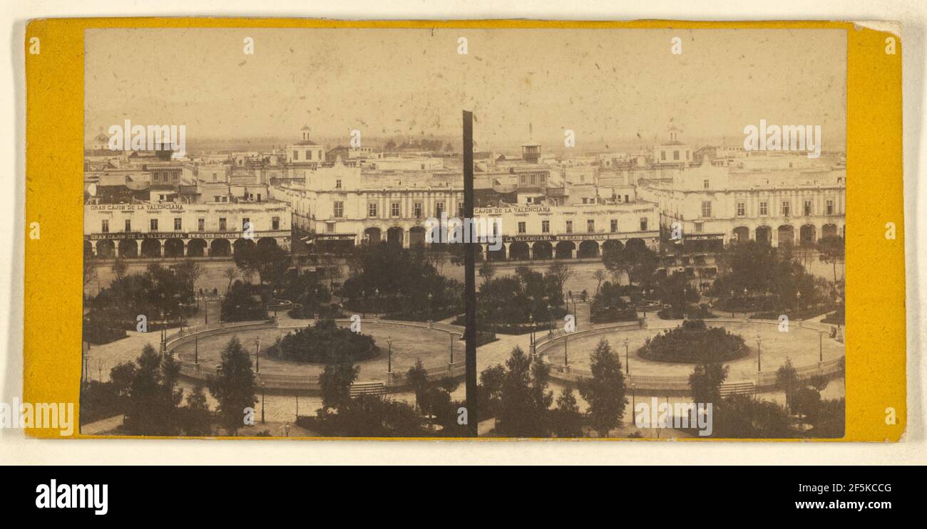 Panorama de Mexico de Sur. Julio Michaud (Französisch, aktiv Mexiko-Stadt, Mexiko 1860s - 1870s) Stockfoto