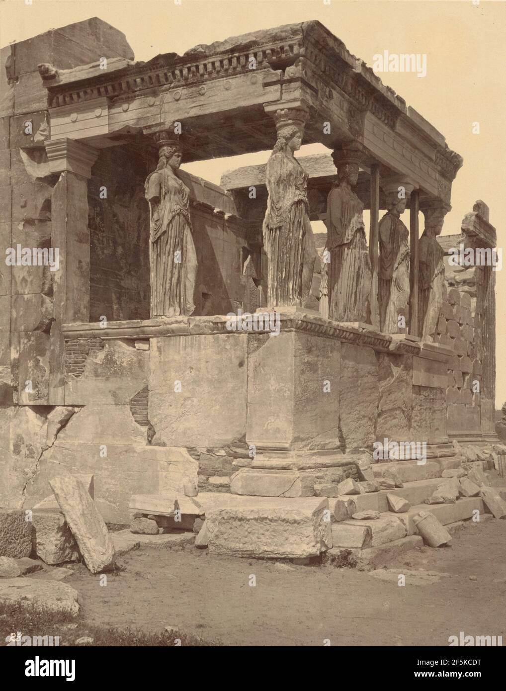 Die Caryatid Veranda des Erechtheion. William J. Stillman (amerikanisch, 1828 - 1901) Stockfoto