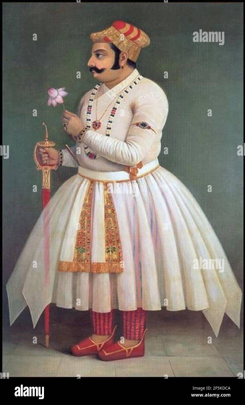 Raja Ravi Varma, Maharana Jai Singh. Stockfoto