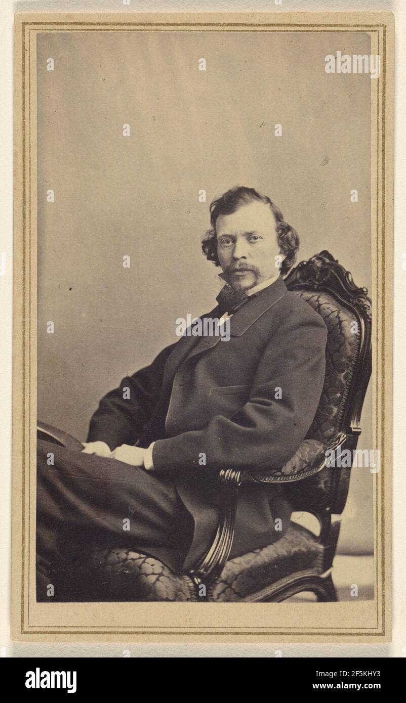 Nicht identifizierter Mann mit Vandyke-Bart, sitzend. George Gardner Rockwood (Amerikanisch, 1832 - 1911) Stockfoto