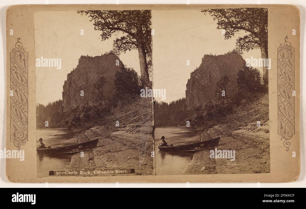 Castle Rock, Columbia River... Continent Stereoscopic Company Stockfoto