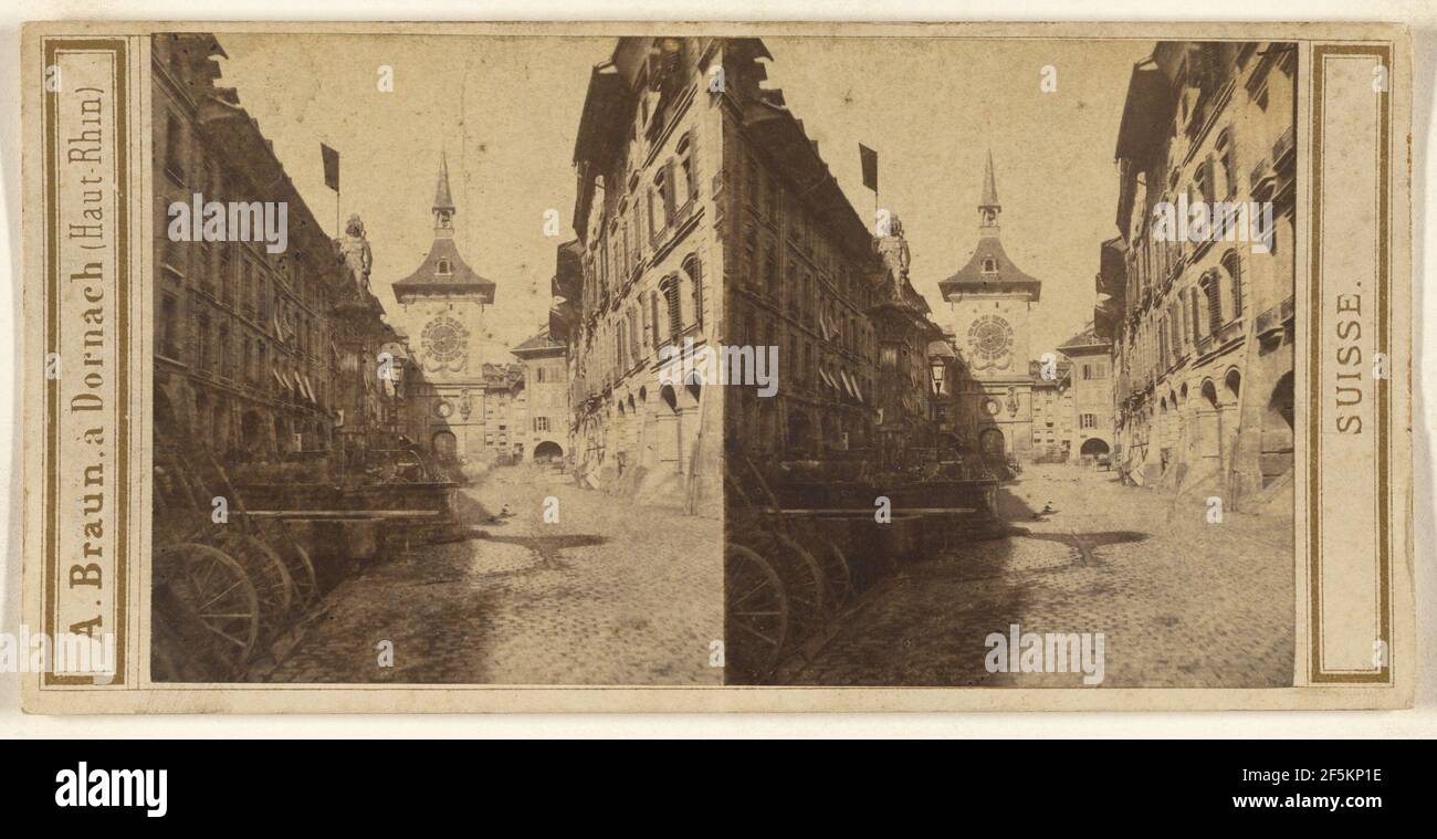 Bern. Tour de l'horloge. Adolphe Braun (Französisch, 1812 - 1877) Stockfoto