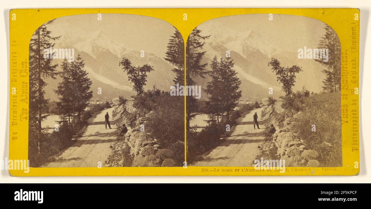Le Dome et L'Aiguille de Goute, Chamounix. Savoie... William England (Großbritannien, 1816 - 1896) Stockfoto