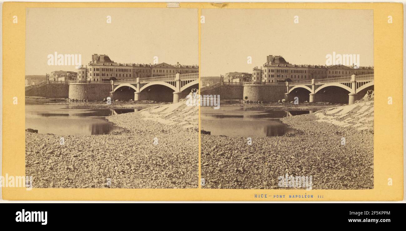 Nizza - Pont Napoleon III Miguel Aléo (Französisch, 1855 - 1900) Stockfoto