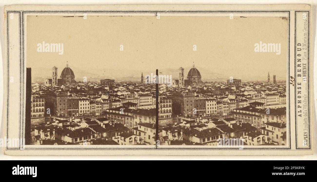 Florenz, Gesamtansicht. Alphonse Bernoud (Italienisch, 1820 - 1889) Stockfoto