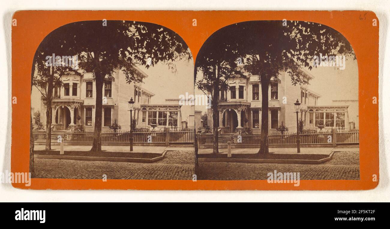 Blick auf das Haus in Utica, New York. C. H. Scofield (amerikanisch, aktiv 1874 - 1889) Stockfoto