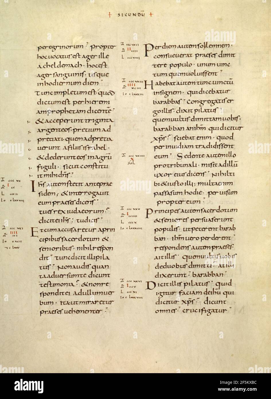 Textseite. Unbekannt Stockfoto