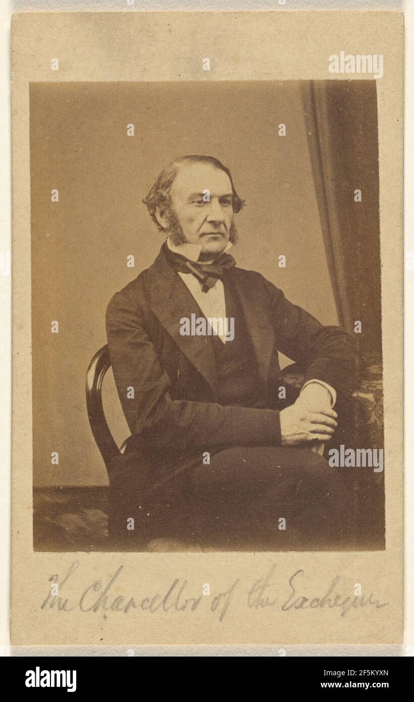 William Ewart Gladstone, der Schatzkanzler. London Stereoscopic Company (aktiv 1854 - 1890) Stockfoto
