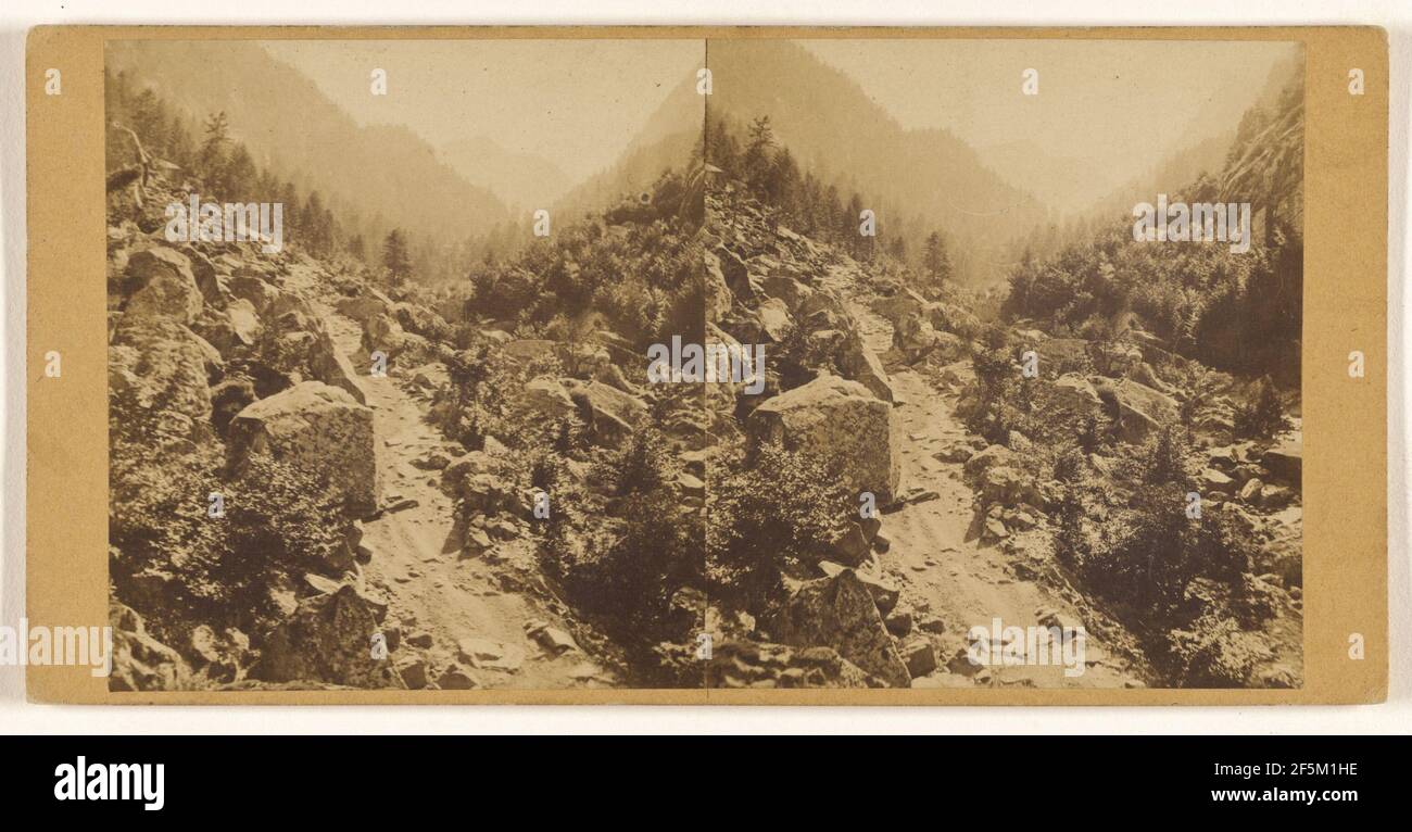 Cuhos, Route du pont d'Espagne a Canterets, Pyrenäen. Unbekannter Hersteller, Französisch Stockfoto