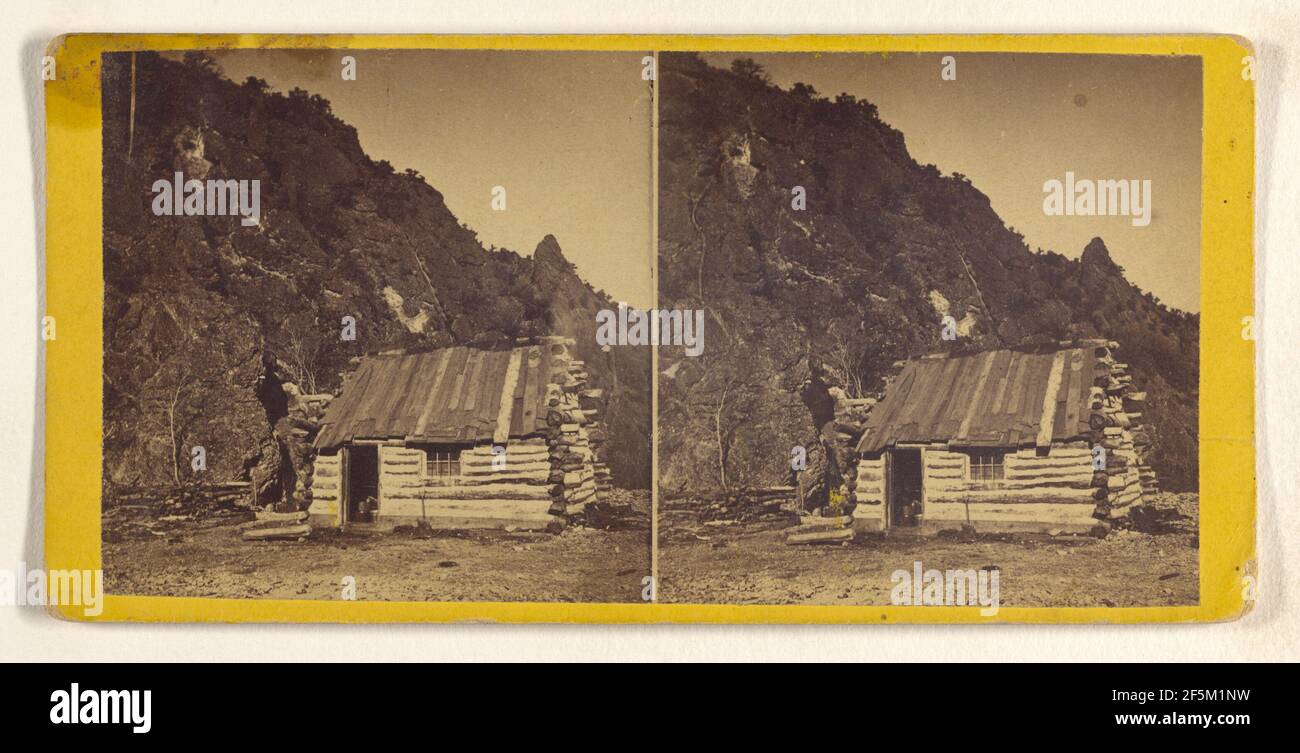 Blick auf die Linie des Pazifik R.R./'Hotel de Chine'. Wird A.J. zugeschrieben Russell (Amerikanisch, 1830 - 1902) Stockfoto
