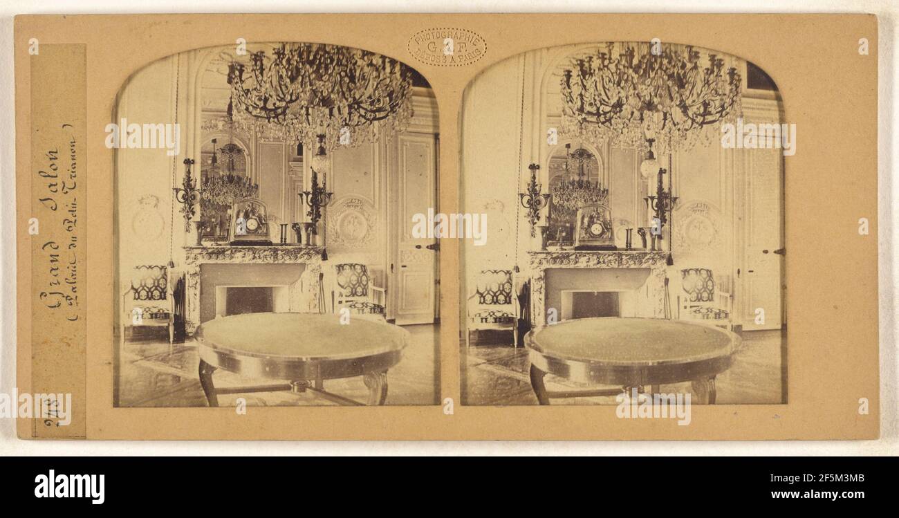 Grand Salon (Palais du Petit Trianon). F. Grau G.A.F. (Französisch, aktiv 1850s - 1860s) Stockfoto