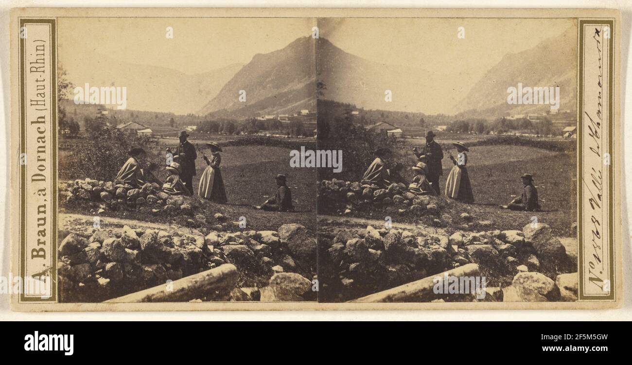 Vallee de Chamounix. Adolphe Braun (Französisch, 1812 - 1877) Stockfoto