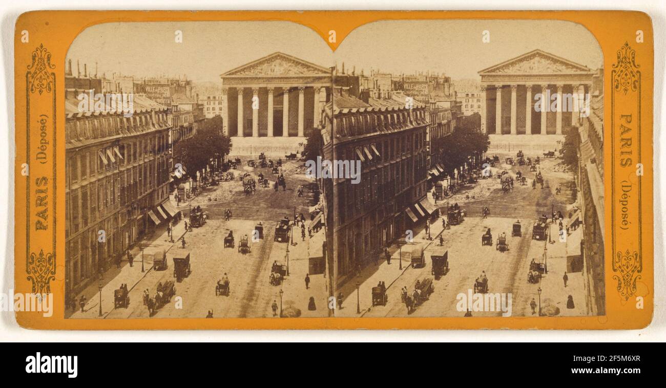 Rue Royale & La Madeleine. Unbekannter Hersteller, Französisch Stockfoto