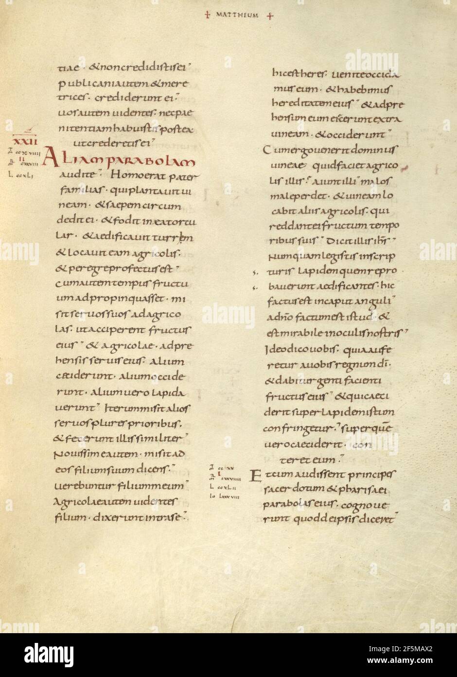 Textseite. Unbekannt Stockfoto