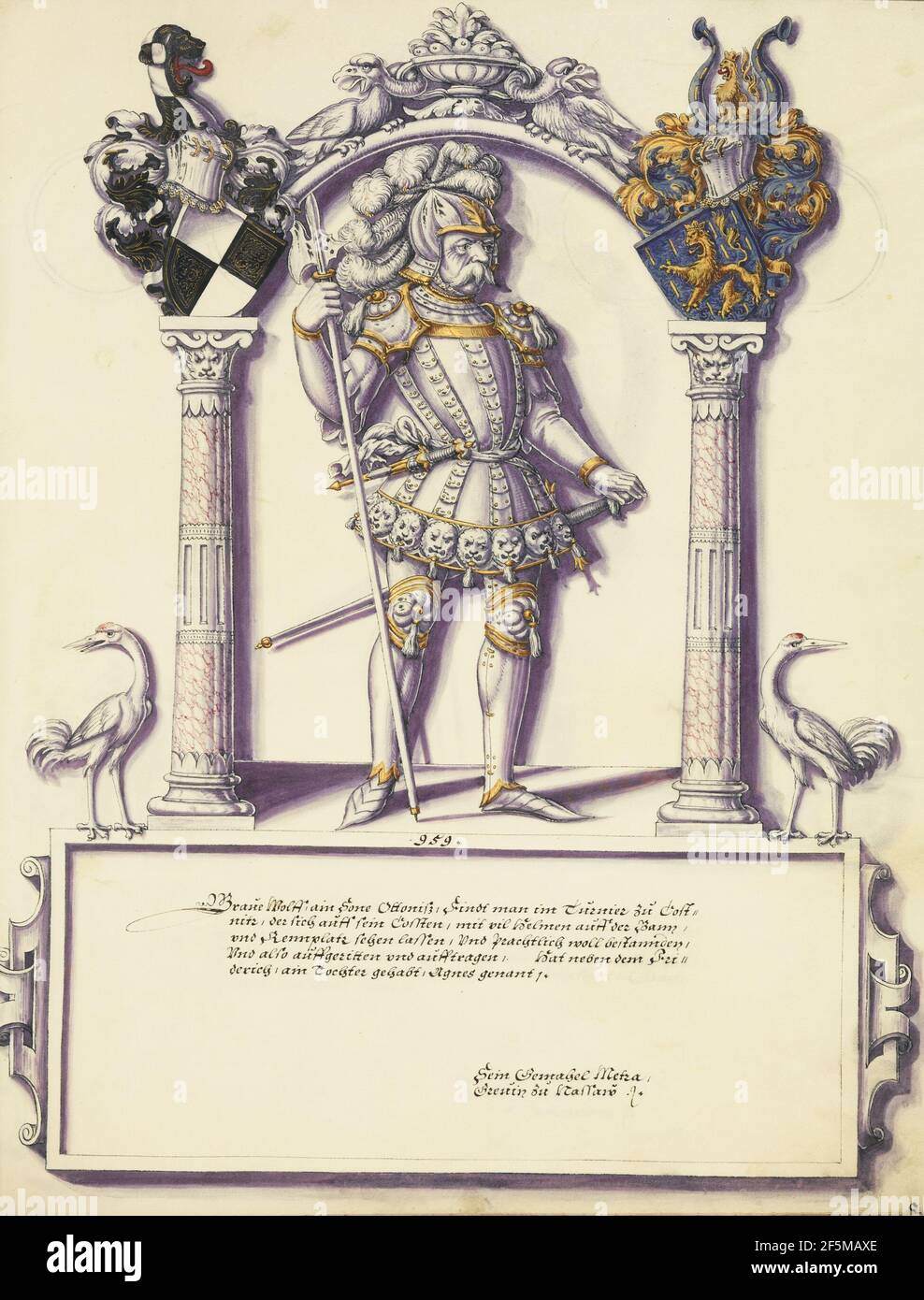 Wolf Hohenzollern. Jörg Ziegler (Deutsch, Anfang 16th Jahrhundert - 1574/1577) Stockfoto