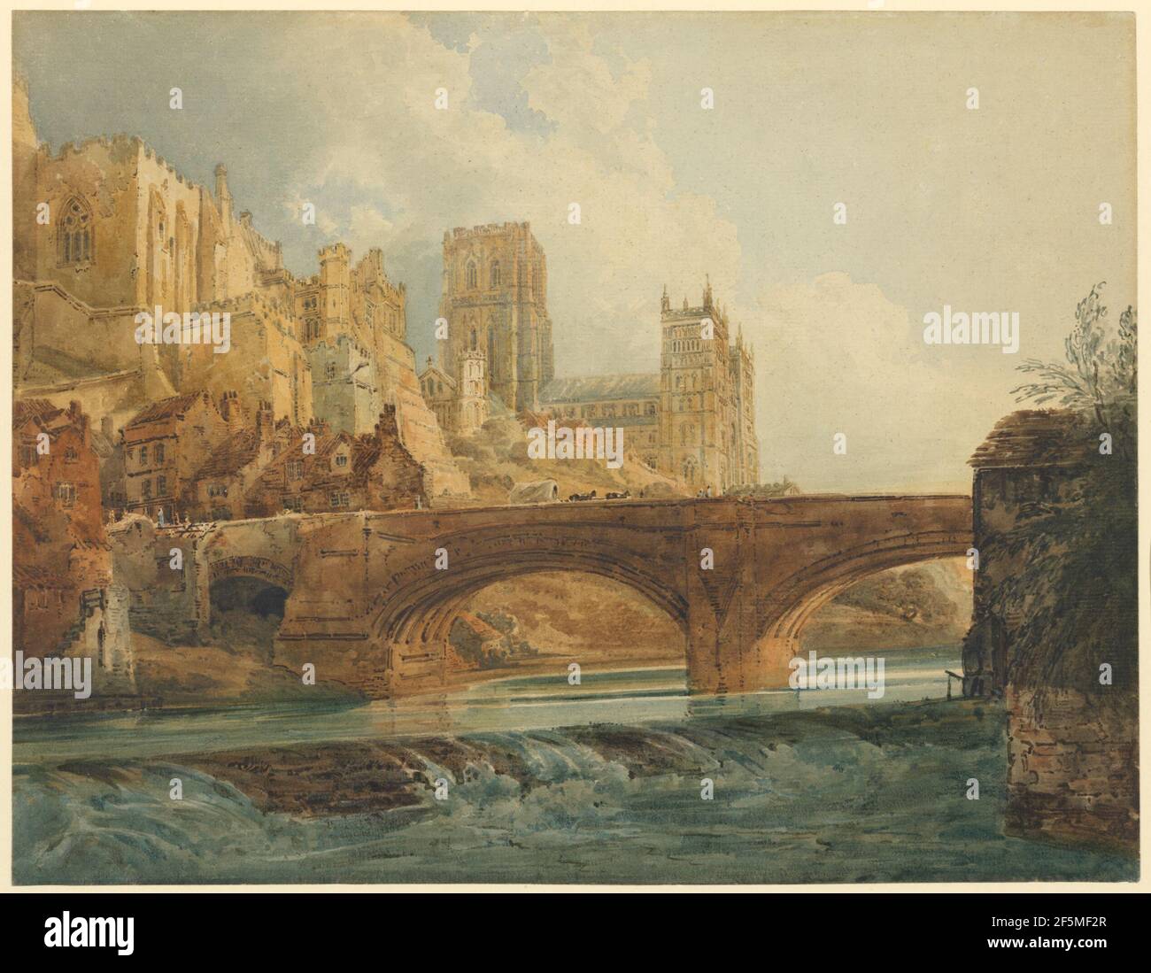 Durham Kathedrale und Schloss. Thomas Girtin (Großbritannien, 1775 - 1802) Stockfoto