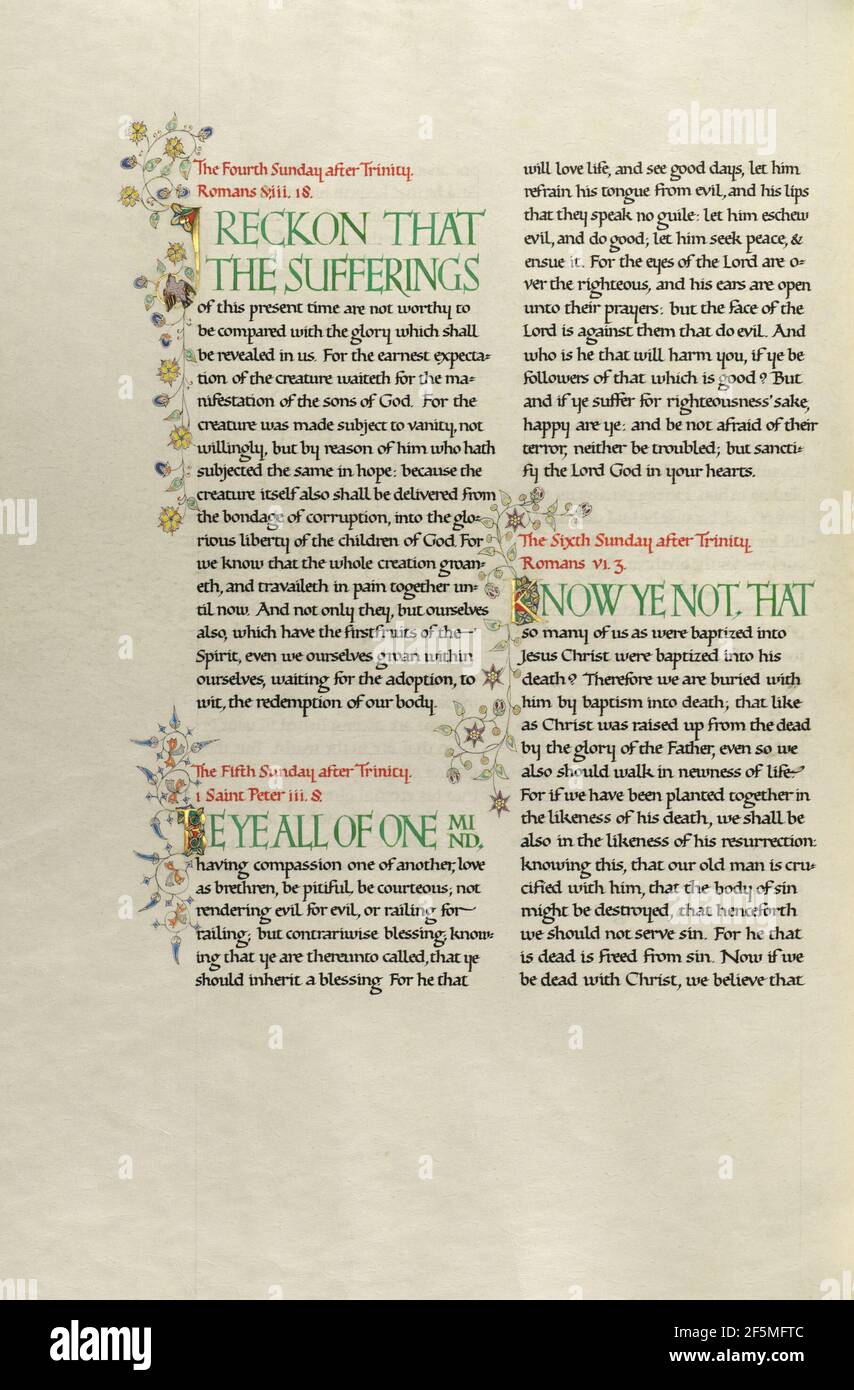 Dekorierte Textseite. Madelyn Walker (Englisch, aktiv 1930s) Stockfoto