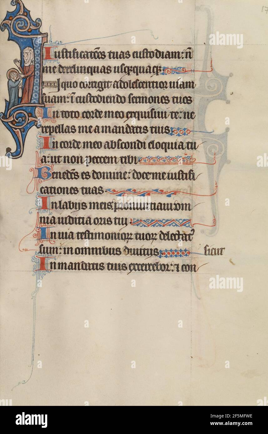 I: Die Jungfrau, die die Hand des Christkindes hält. Bute Master (französisch-flämisch, aktiv um 1260 - 1290) Stockfoto