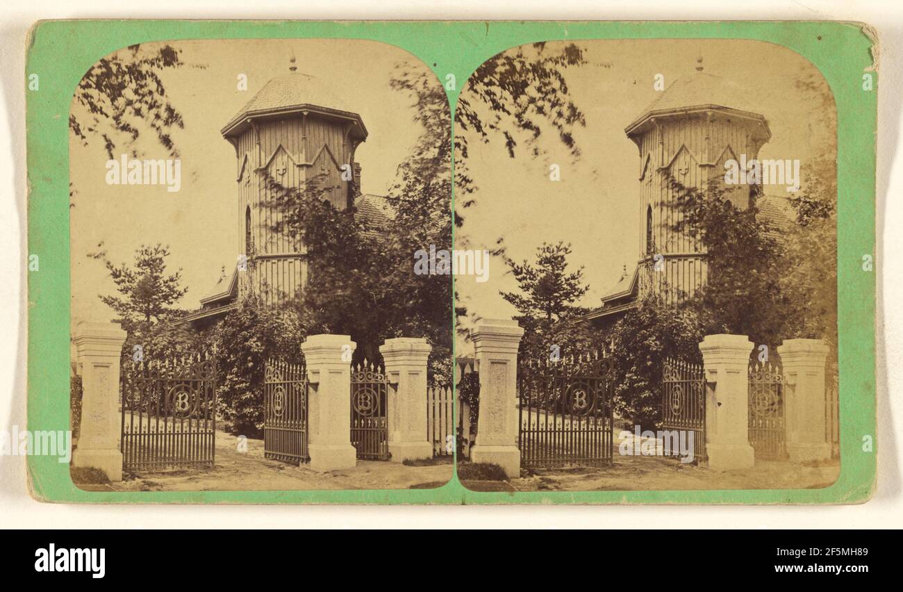 Der Eingang von J.B. Brown's Mansion, Portland, Maine. Marquis Fayette King (Amerikanisch, 1835 - 1904) Stockfoto