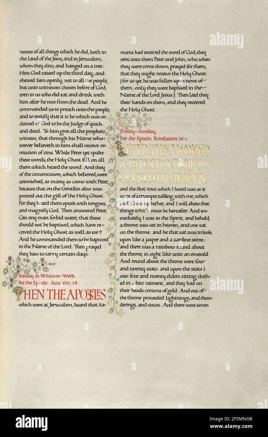 Dekorierte Textseite. Madelyn Walker (Englisch, aktiv 1930s) Stockfoto