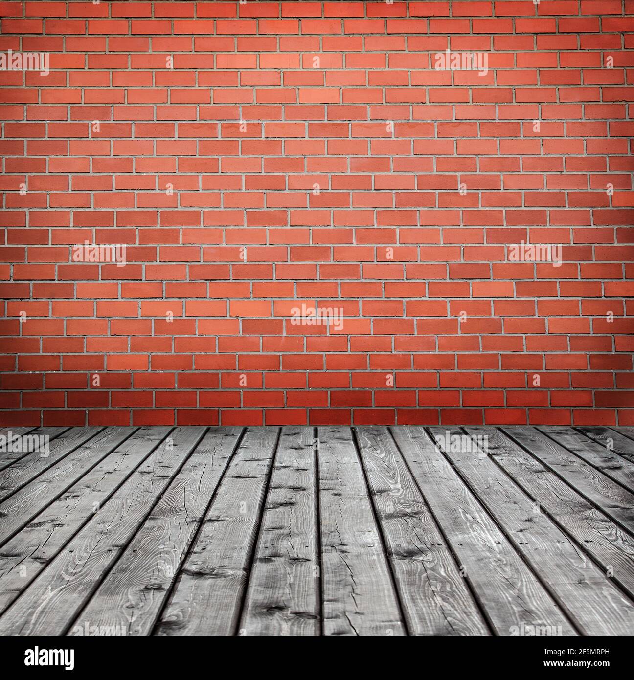 Hintergrund mit Mauer und Schnittholz Stockfoto
