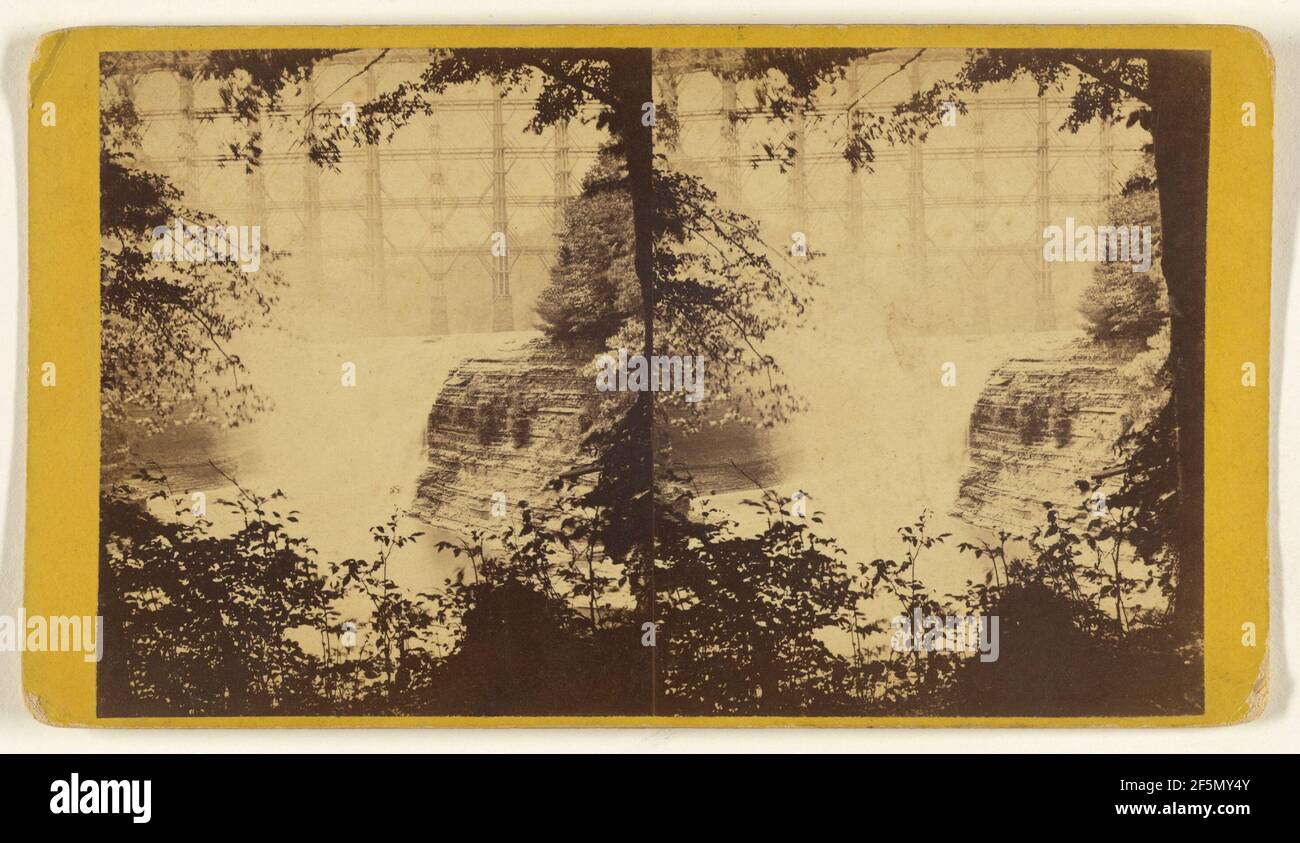 Horse Shoe Falls - 70 Meter hoch - Genesee River, Portage, N.Y.. Edward und Henry T. Anthony & Co. (Amerikaner, gegründet 1862, fusioniert 1902) Stockfoto