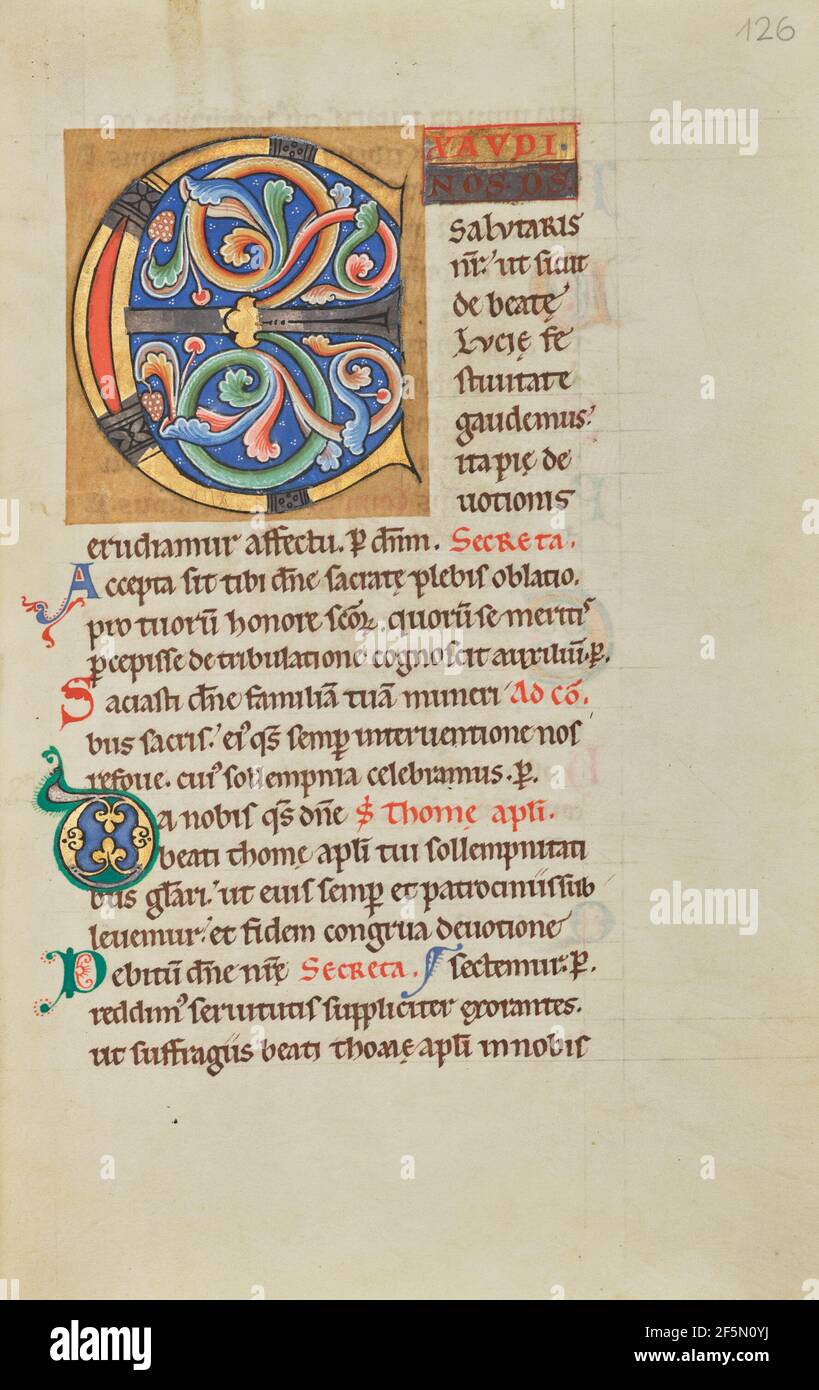 Dekoriert Initial E. Unbekannt Stockfoto