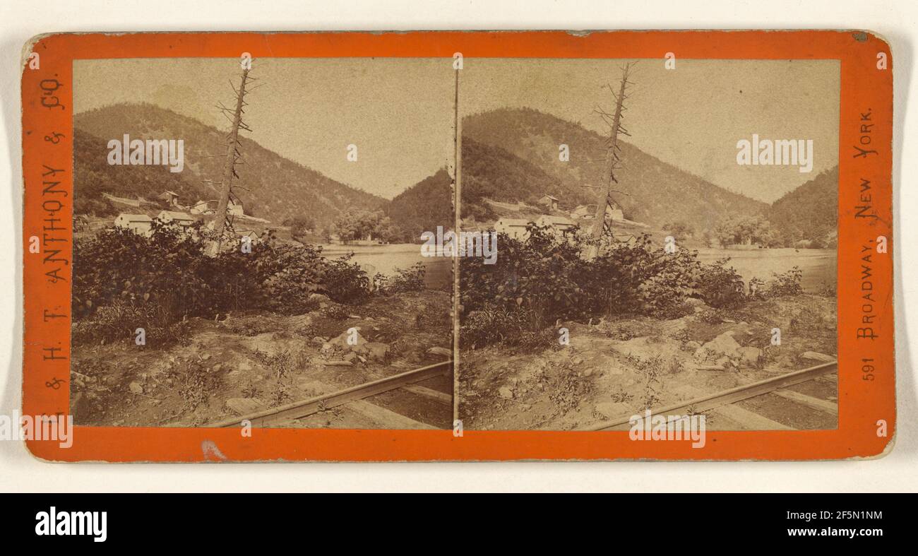 Blick in der Nähe von AX Factory. Pennsylvania Central R.R.. Edward und Henry T. Anthony & Co. (Amerikaner, gegründet 1862, fusioniert 1902) Stockfoto