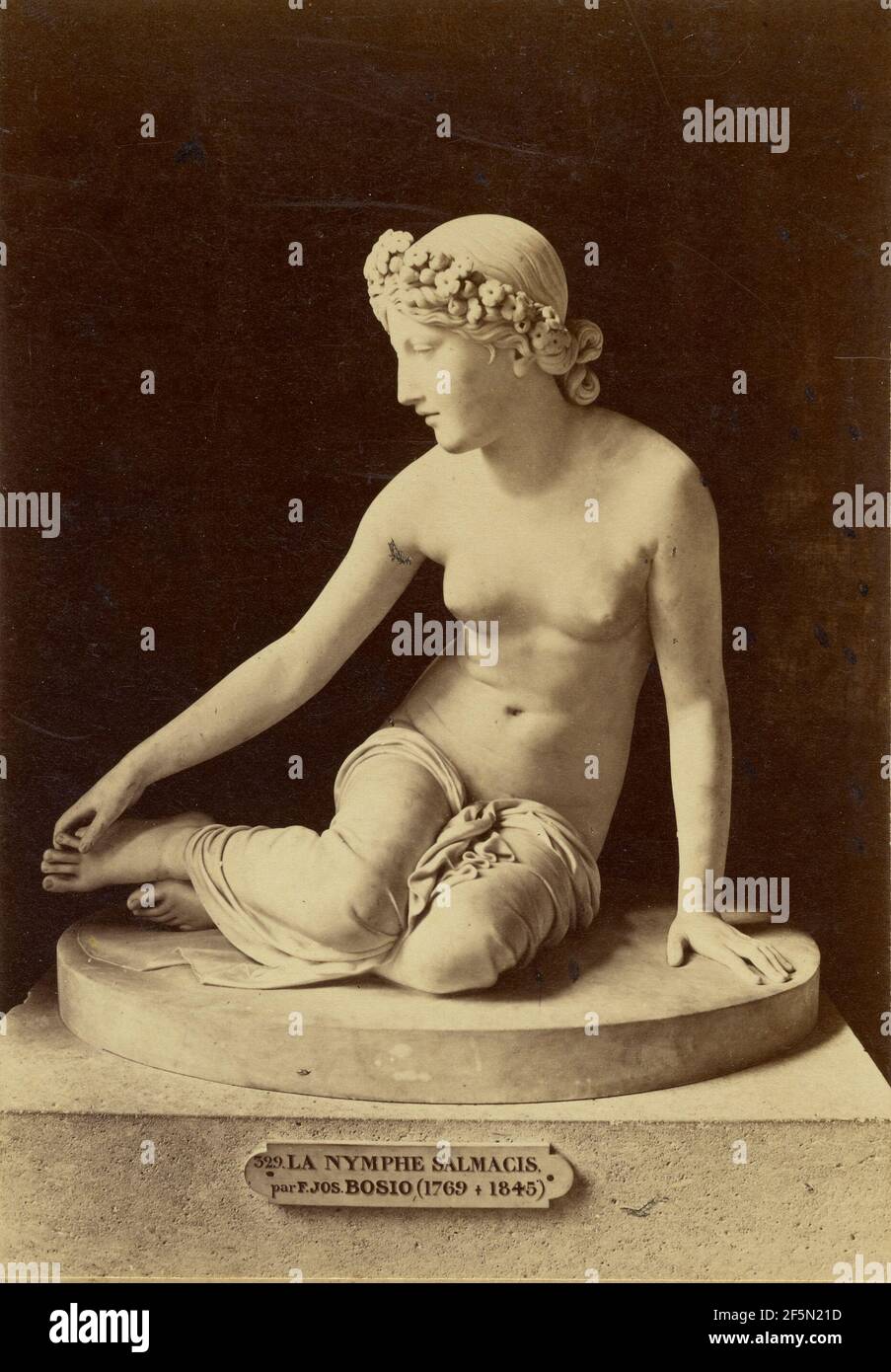 Die Nymphe Salmacis, von Bosio. Tommaso Cuccioni (Italienisch, 1790 - 1864) Stockfoto