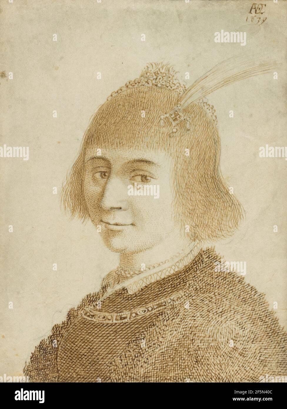 Porträt einer Dame. Jan van de Velde (Niederländisch, 1593 - 1641) Stockfoto