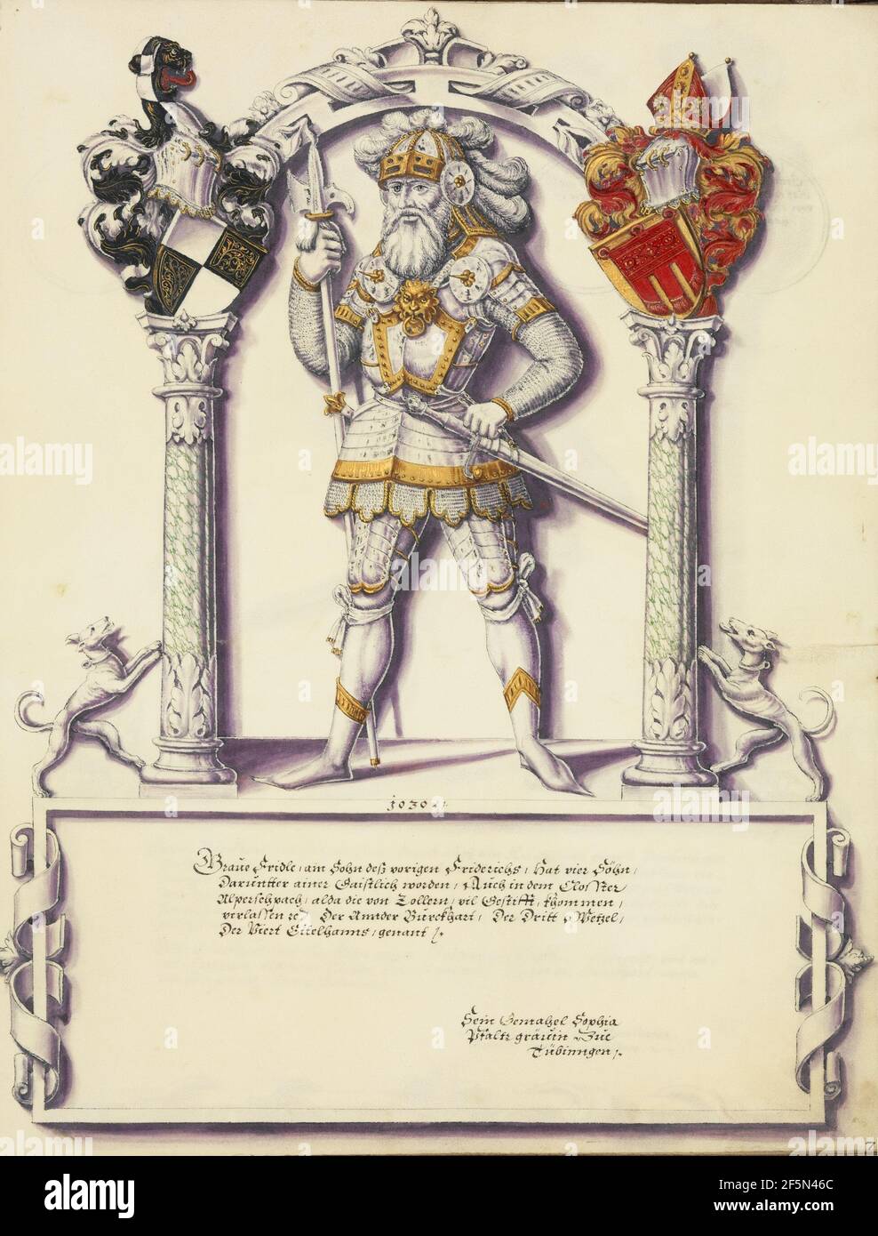 Fridle Hohenzollern. Jörg Ziegler (Deutsch, Anfang 16th Jahrhundert - 1574/1577) Stockfoto