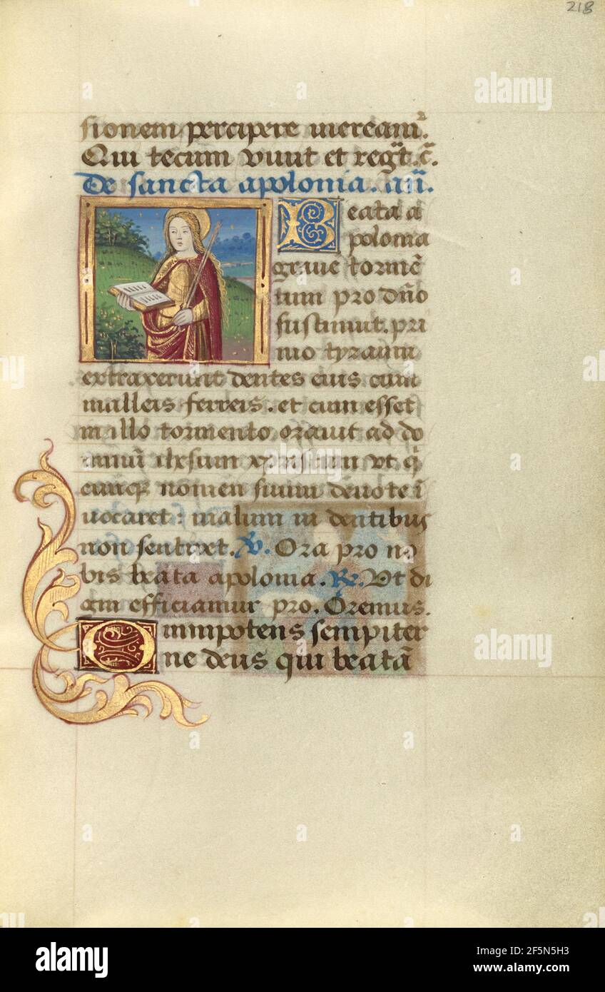 St. Apollonia. Meister von Jacques de Besançon (Französisch, aktiv um 1480 - 1500) Stockfoto