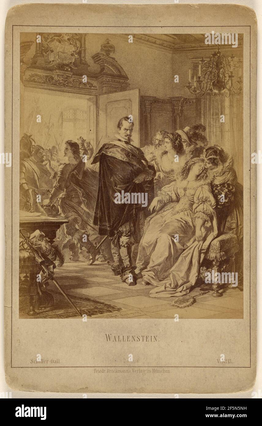 Wallenstein ein Gemälde von C. Jaeger, Nürnberg, 1867. Friedrich Bruckmann (Deutsch, 1814 - 1898) Stockfoto
