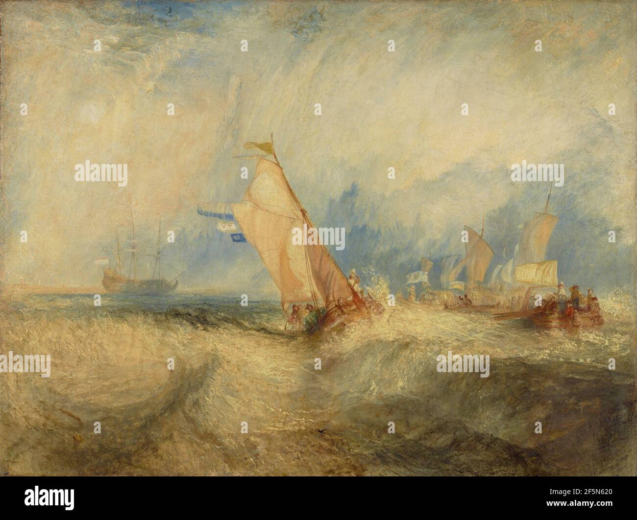 Van Tromp, geht zu seinen Meistern gefallen, Schiffe ein Meer, bekommen eine gute Benetzung. Joseph Mallord William Turner (Großbritannien, 1775 - 1851) Stockfoto
