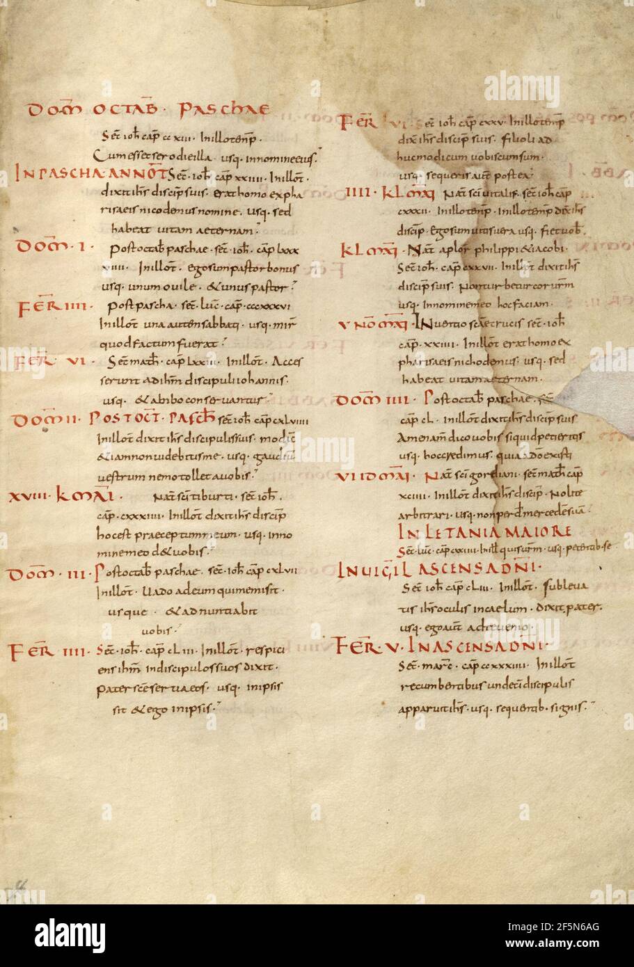 Textseite. Unbekannt Stockfoto