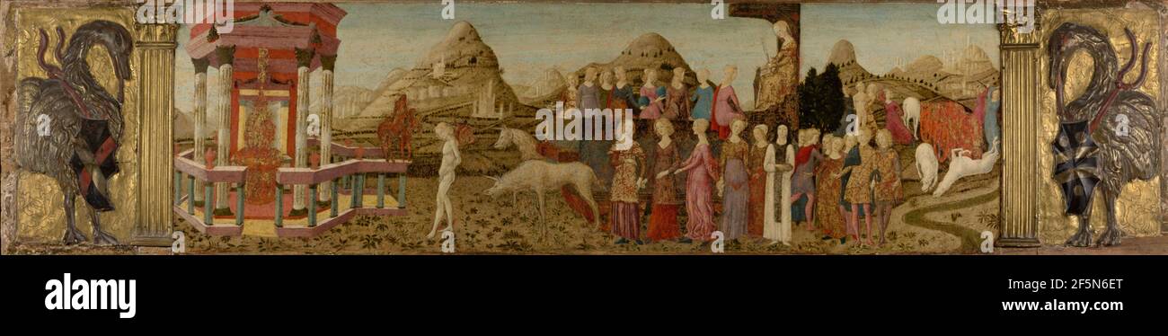 Triumph der Keuschheit. Francesco di Giorgio Martini (Italienisch (Siena), 1439 - 1501) Stockfoto