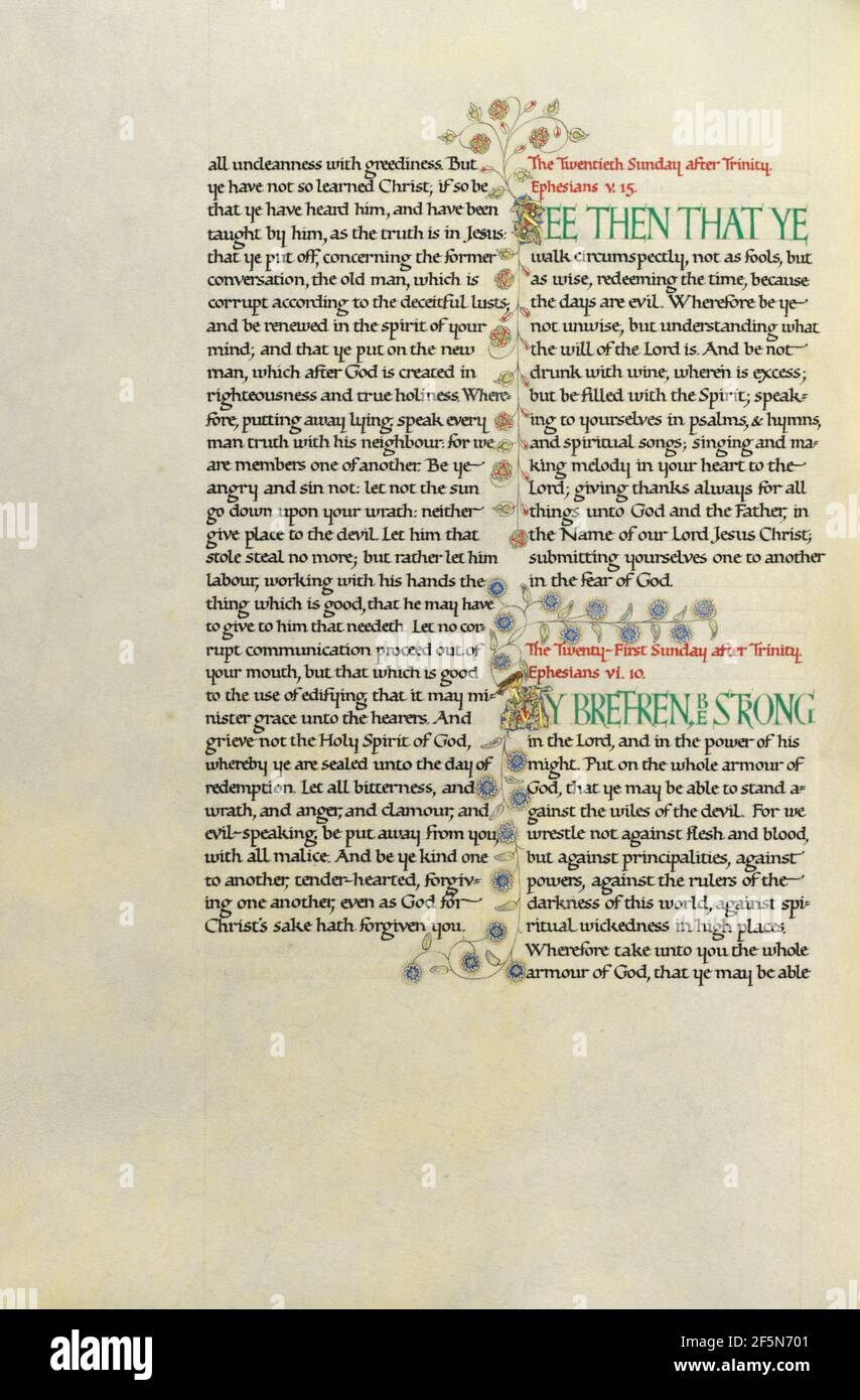 Dekorierte Textseite. Madelyn Walker (Englisch, aktiv 1930s) Stockfoto