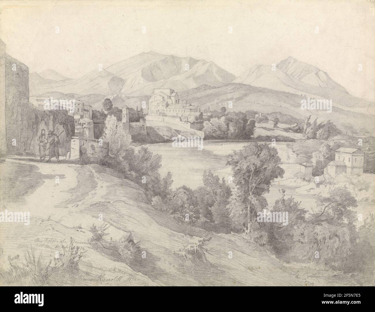 Blick auf Benevento. Edmund Kanoldt (Deutsch, 1845 - 1904) Stockfoto