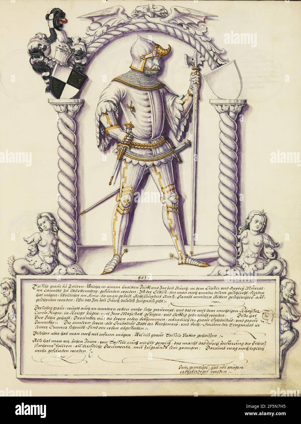 Tassilo Hohenzollern. Jörg Ziegler (Deutsch, Anfang 16th Jahrhundert - 1574/1577) Stockfoto