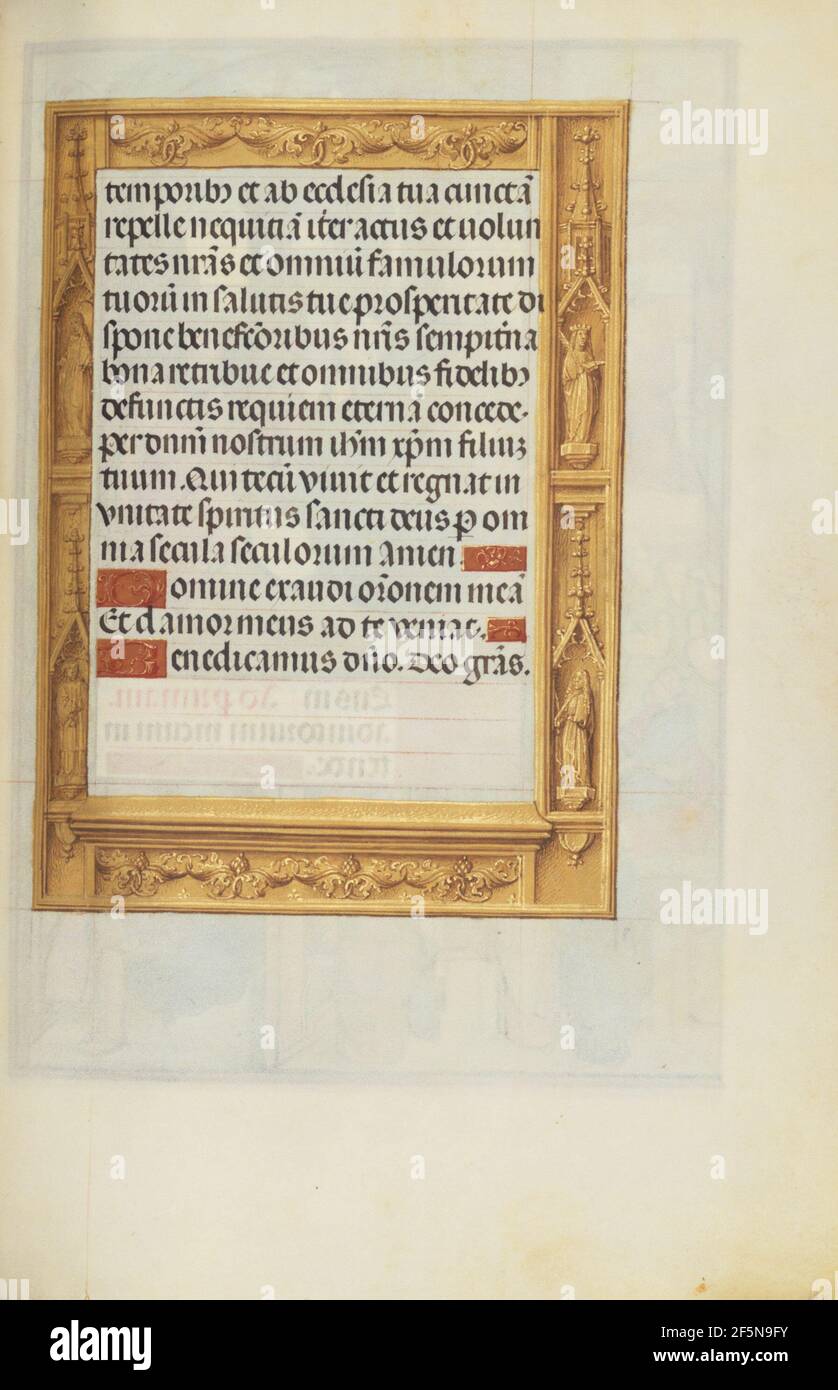 Dekorierte Textseite. Unbekannt Stockfoto