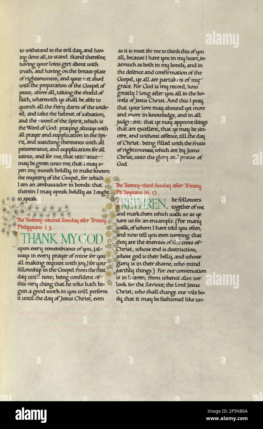 Dekorierte Textseite. Madelyn Walker (Englisch, aktiv 1930s) Stockfoto