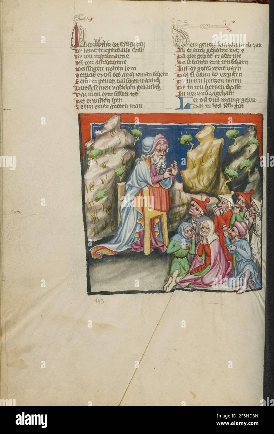 Moses letzte Prophezeiungen. Stockfoto