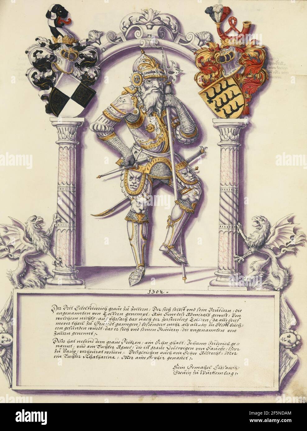 Eitelfriedrich III Hohenzollern. Jörg Ziegler (Deutsch, Anfang 16th Jahrhundert - 1574/1577) Stockfoto