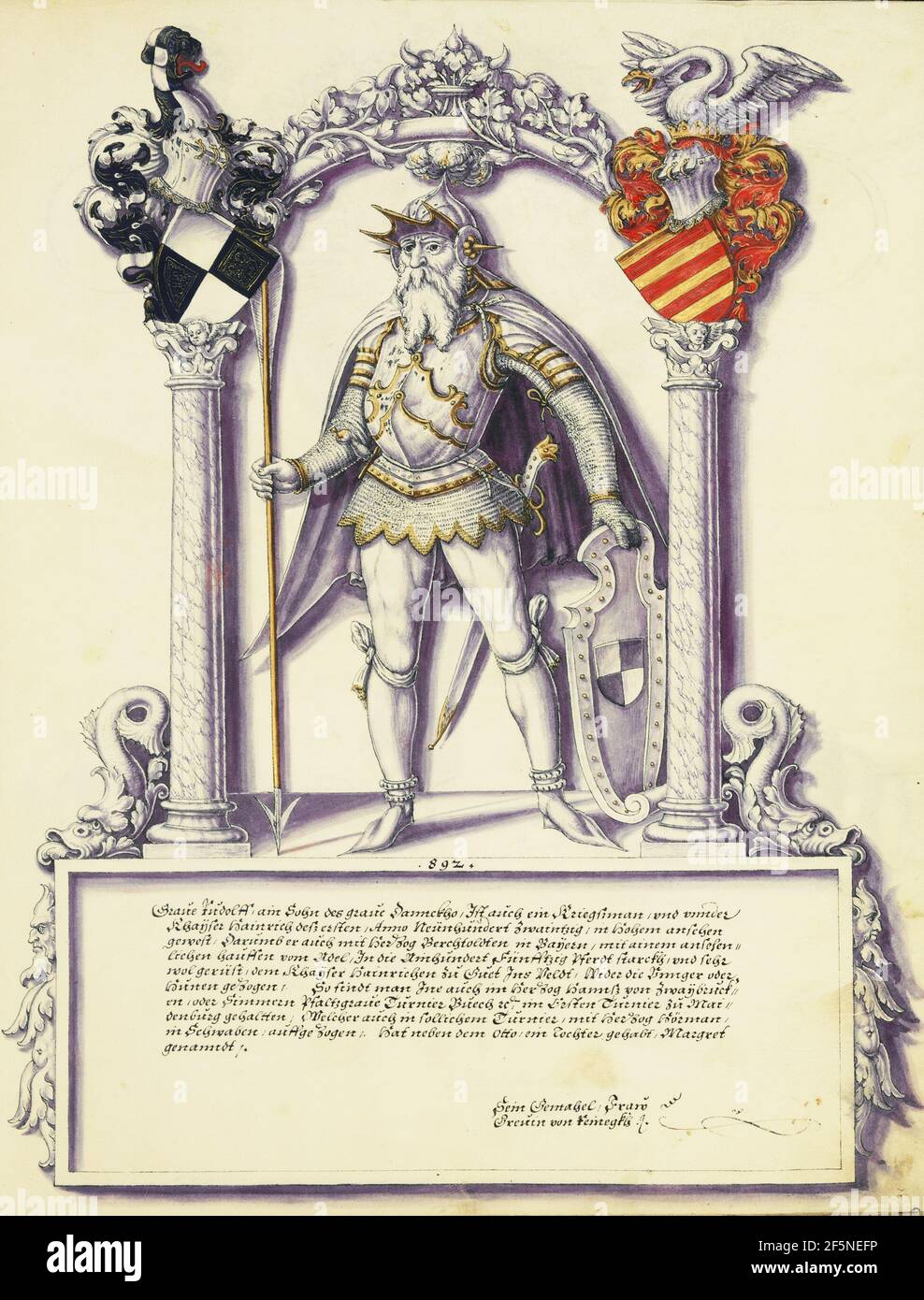 Rudolf Hohenzollern. Jörg Ziegler (Deutsch, Anfang 16th Jahrhundert - 1574/1577) Stockfoto