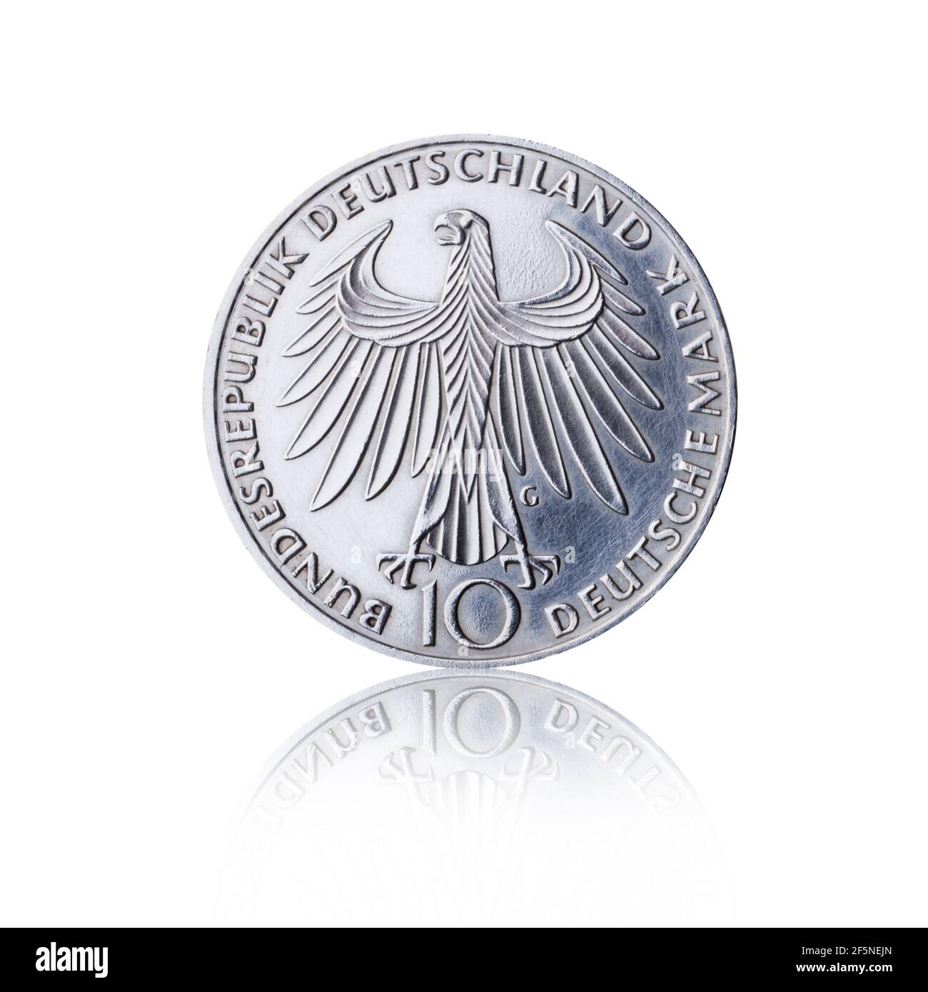 10 Deutsche Mark Münze Stockfoto