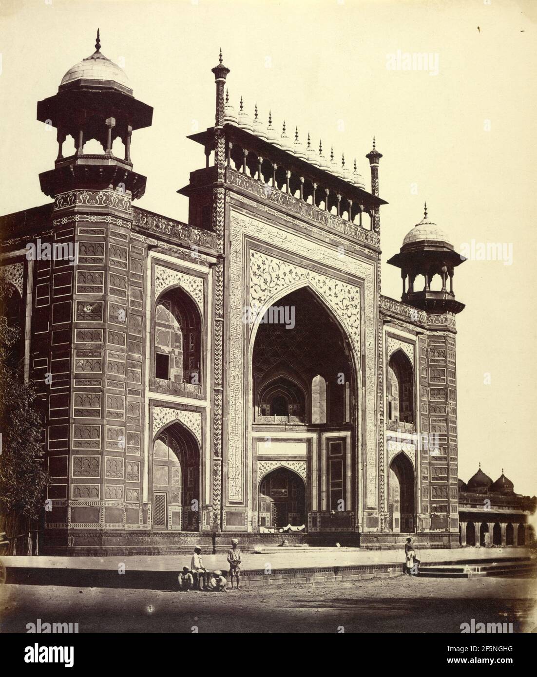 Das Tor des Taj Mahal. Stockfoto