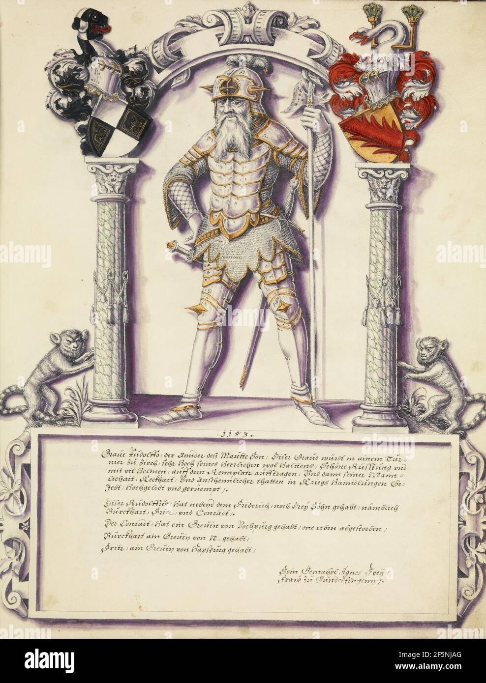 Rudolf II. Hohenzollern. Jörg Ziegler (Deutsch, Anfang 16th Jahrhundert - 1574/1577) Stockfoto