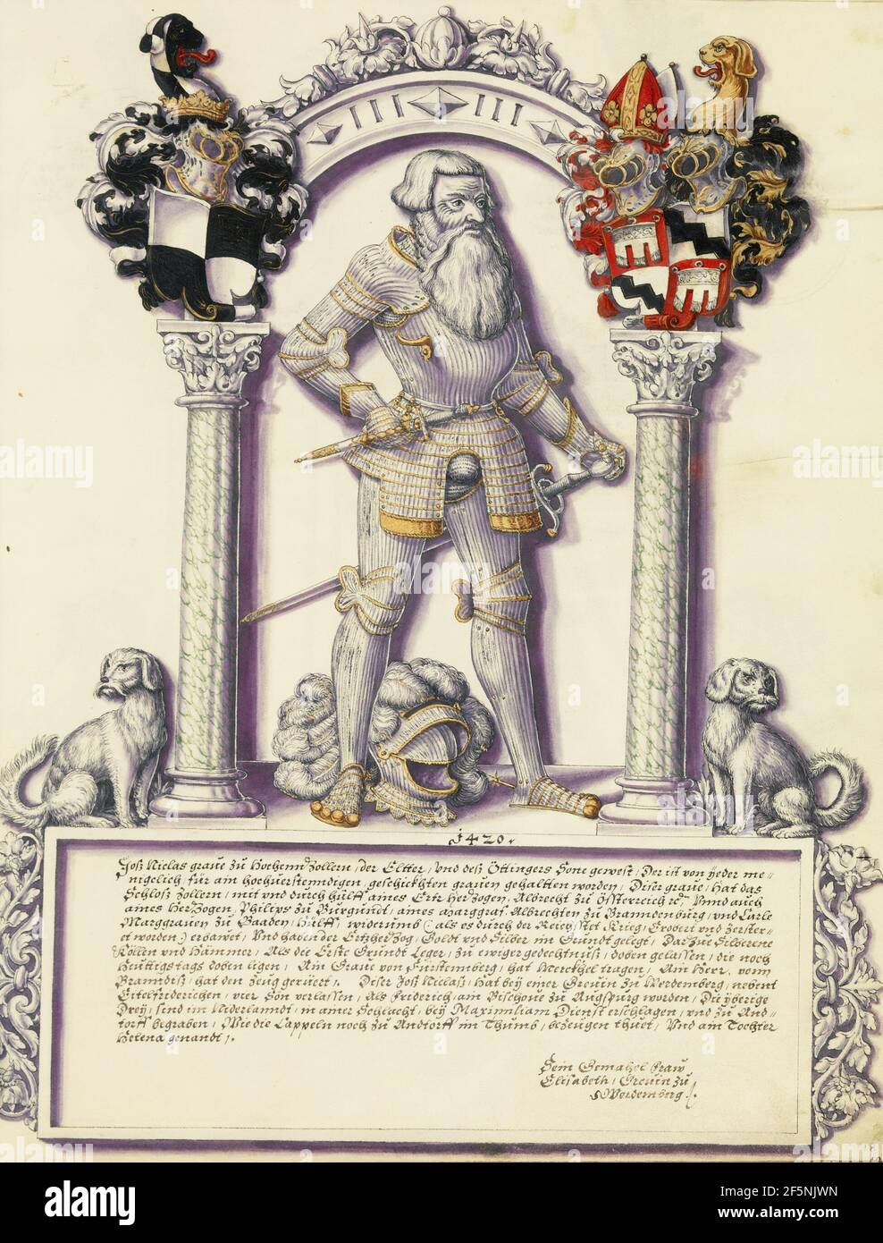 Jost Nicholas Hohenzollern. Jörg Ziegler (Deutsch, Anfang 16th Jahrhundert - 1574/1577) Stockfoto